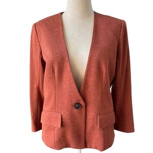 ANTHROPOLOGIE Cartonnier Knit Blazer in Pumpkin Spice